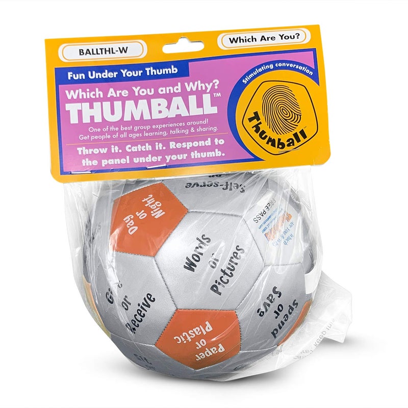 Trainers Warehouse Which are You and Why? Thumball 6" for Icebreaker Games | Build Teams & Relationships - Introductions & Ice Breakers | 32 Conversation Prompts - Image 2